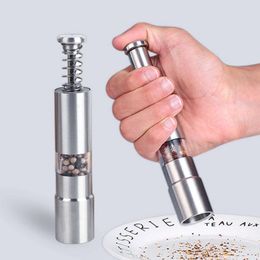 Manual Black Seasoning Tank Ceramic Core Grinding Bottle Pepper Sesame Grinder Hotel Kitchen Tools TLY053