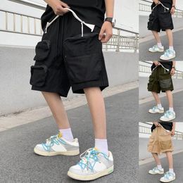 Men's Shorts Mens Summer Multi Pocket Loose Casual Trend Straight Cargo Medium Pants Five Fit Apparel Short For Men All Set