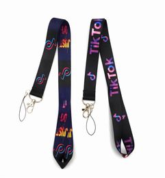 Tik Tok Lanyard Burgundy Black Neck Strap Keychain ID Holder Keyring for Keys Phones Bags 20pcs2312644