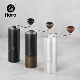 Mills Hero Partable Coffee Grinder Stainless Steel Burr propeller S01 Manual Coffee Milling Machine with Double Bearing Positioning