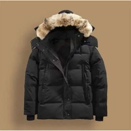 23 Canada Puffer Jackets Designer Down Jacket White Duck Windbreak Mens Parkas Jackets Collar Hat Keep Warm Real Wolf Skin Fashion Classi 206