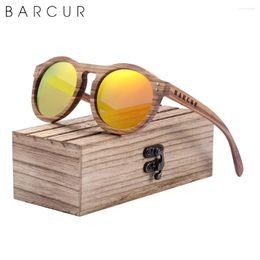 Sunglasses BARCUR Wood Polarised UV400 Men Women Sun Glasses Masculino