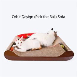 Scratchers Cat Scratcher Corrugated Paper Kitten Scratching Bed Pad Board Toy Mat For Pet Game Training Grinding Nails Protect Furniture
