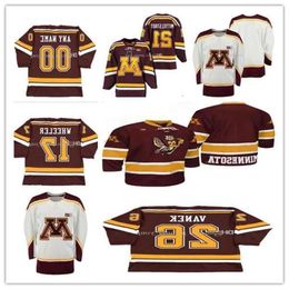 Cheap Men's Minnesota Gophers Hockey Jersey 17 Blake Wheeler 4 Erik Johnson 9 Kyle Okposo 26 Thomas Vanek 5 Nick Leddy 21 Casey Mittelst 44