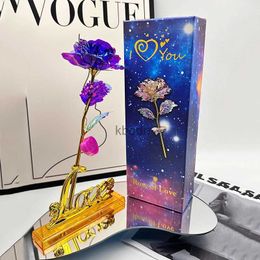 Faux Floral Greenery Valentine's Day creative gift will glow roses starry sky gift box with artificial flowers love eternal love to send girlfriend YQ240125