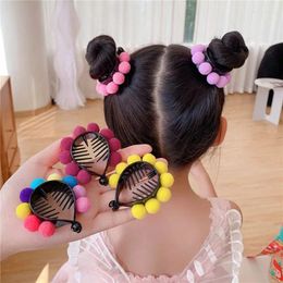 Hair Accessories Cute Plush Ball Clips Children Lovely Hairpins Girls Cartoon Buckle Ponytail Holder Barrettes Kids