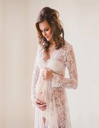 Lace Dresses Po Shoot Summer Long Pregnancy For Pography Maternity Gown Sexy Costumes Nursing Dress Q1905212037517