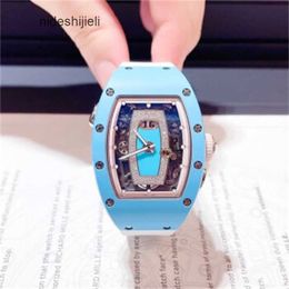 Richardmiler Luxury Wristwatches Manual Winding Tourbillon Watch Richardmiler Womens Series 5263x344mm Automatic Mechanical Calendar Womens Watch Blue Ceram