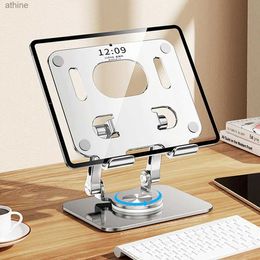 Tablet PC Stands Stand Adjustable Swivel iPad with 360 Rotating Base Aluminium Foldable Desktop Holder Compatible All YQ240125