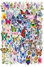 100Pcs Beautiful Butterfly Flowers Stickers Cute VSCO Stickers For Skateboard Laptop Luggage Bicycle Decals Kids Toys Gifts1579094