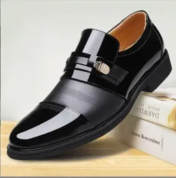 Dress Shoes Men's Formal Business Leather Wedding Suit Men Loafers Slip On Blackdress