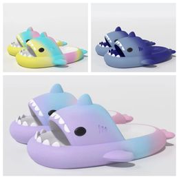 shark slides Slippers sandals mens womesns Tie Dye blue haze rainbow fashion outdoor Novelty Slippers Beach Indoor Hotel spo sneakers size 36-45