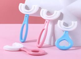 Baby Kids Teethers UShaped Toothbrush Toddler Teeth Clean Silicone Brush for Ages 212 years Oral Care UShape Toothbrush9861478