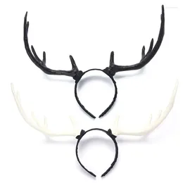 Hair Clips 634C Deer Horn Headwear Antlers Hairband Non Slip Elk Headpiece Po Props Fancy Dress Halloween Christmas Accessories