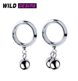 Metal Ball Heavy Weight Hanger Stretcher Penis Extender Enlargement Cock Rings For Male Strength Stainless Steel Sex Toys 2108132622438