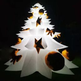 wholesale Giant LED lighted Outdoor inflatable Christmas tree decorations commercial new year decor decorated for Mall Holiday Decoration