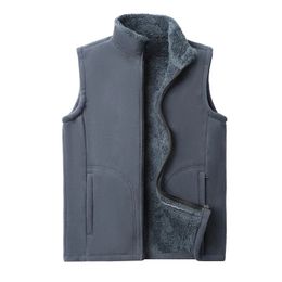 Plus Size Cashmere Men Sleeveless Vest Jackets Fashion Wool Male CottonPadded Coats Warm Waistcoats Clothing 8XL 240119