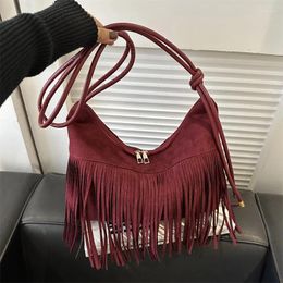 Evening Bags TASSEL Zipper Women's Shoulder PU Solid Ladies On Sale 2024 High Quality Sewing Thread Fashion Crossbody Bag