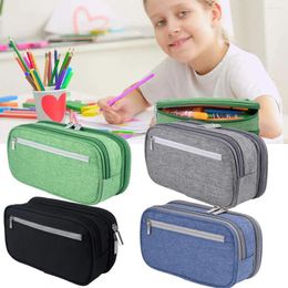 School Bags Portable Large Capacity Multifunctional Pencil Case Simple Pouch Children Student Pen Box Stationery Storage