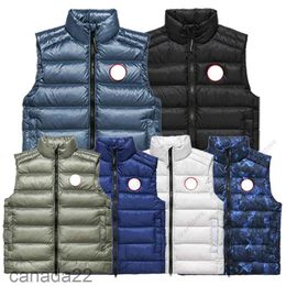 Vests Designer Clothes Top Quality Canada Crofton Mens Gilet White Duck Down Jacket Casual Winter Body Warmer Womens Vest Ladys Hi KQ9A KQ9A