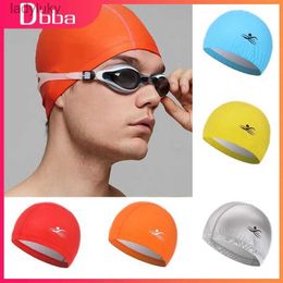 Swimming caps 24 Styles Waterproof Swimming Cap Children Elastic Various Colours Breathable Comfortable Ear Protection Cap Swimming AccessoriesL240125