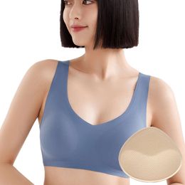 Costume Accessories RJ8002 Sexy Postoperative Breast Patient Thin Non-marking Bra Combination Set Without Steel Ring Prosthetic Pad