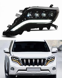 Head Light for Toyota Prado LED Daytime Running Headlight 2014-2017 Turn Signal Dual Beam Lamp Car Lens