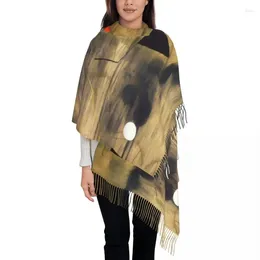 Ethnic Clothing The Birth Of World Scarf For Women Stylish Winter Wrap Shawl Joan Miro Abstract Art Tassel Wraps