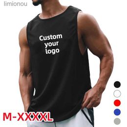 Men's Tank Tops Customize your Men's Sleeveless Fitness T-shirt Fashion Mens Muscle Training Vest Workout Get Fit Tank Top Men Sports TopsL240124
