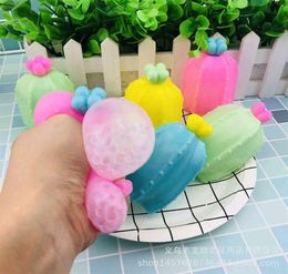 Kids Toys Cactus Pinch TPR Soft Squeeze Toy Children's Vent Soft Rubber Bubble Bead Stress Reliever Game G76UJOR8537567