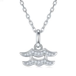 Hanyu 925 Silver Zodiac Jewellery Aquarius Zodiac Pendant d Colour Vvs Moissanite Pendant Necklace