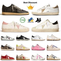 2024 Platform Low Designer Skate Vintage Golden Sneakers Woman Dirty Black White Light Pink High Mens Women Italy Luxurys Brand Outdoor Sports Trainers Loafers 35-46