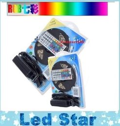 RGB LED Strips Kit Lights 5050 12V Flexible LED Rope Lights Waterproof IP65 44keys Controller 12V 5A power supply4042511