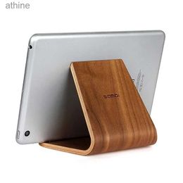Tablet PC Stands Tablet PC Stands Portable Birch Wooden Phone Tablet Stand Holder Dock Station Cradle for iPhone10 8 7 Plus iPad mini 4 Air Samsung S8 edge YQ240125