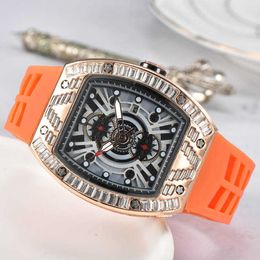 Watches Swiss Top Wristwatches New style square diamond luxury personalized X barrel shaped men's wristwatch