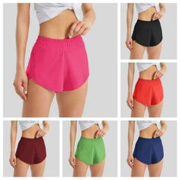 Lu Summer Track That 2.5-Inch Hotty Hot Shorts Loose Breathable Quick Drying Sports Women's Yoga Pants Skirt Versatile Casual Side Pocket 37