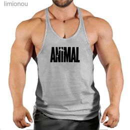 Men's Tank Tops Brand Animal Gym Tank Top Men Fitness Clothing Mens Bodybuilding Tank Tops Summer Gym Clothing for Male Sleeveless Vest ShirtL240124