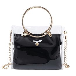 Designer- Handbag Women Transparent Bucket Bag Clear PVC Jelly Small Shoulder Bag Female Chain Crossbody Messenger Bags2820