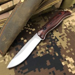 BM15002 Hunt Saddle Mountain Skinner Coltello a lama fissa 4.2 "S30V Drop Point Stabilizzato Manici in legno Tattico di salvataggio Strumento EDC 15017