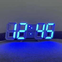 Wall Clocks Digital Table Clock 3D Wall Clock LED Digital With Adjustable Night Light Mode Electronic Decorative Clock for Home Garden