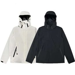 2023 jaquetas para homens primavera e outono jaqueta casual masculina com jaqueta corta-vento 3m remendo reflexivo preto branco casais impermeável outdo 962