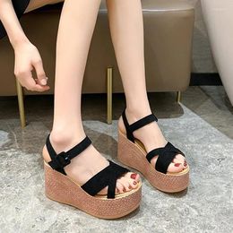 Sandals Wedges Women High Heels Platform Shoes 2024 Summer Fashion Open Toe Beach Slippers Dress Flip Flops Pumps Slides Mujer