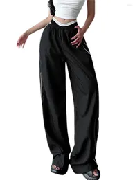 Women's Pants Women S Loose Baggy Cargo Casual Elastic Waist Sweatpants Wide Leg Trousers With Pockets