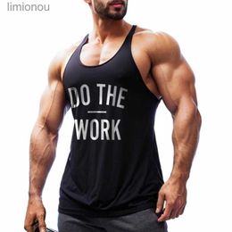 Men's Tank Tops Men's Workout Tank Tops Gym Workout Shirt Y-Back Sleeveless Muscle Fitness Bodybuilding Training Fashion Sports ShirtsL240124