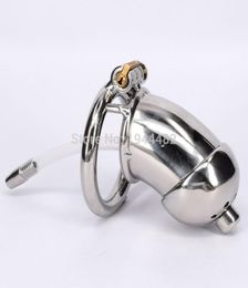 Stainless Steel Belt Penis Restraint Locking Cage with Urethral Insert Metal Cock Devices For Men Gay SM Sex Toys3247436