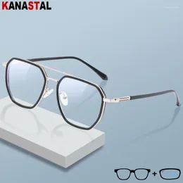 Sunglasses Women Men Blue Light Blocking Reading Glasses Prescription Optics Lenses Presbyopic Eyewear TR90 Metal Eyeglasses Frame