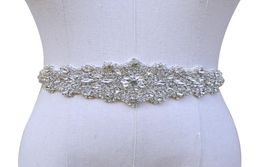Handmade Beaded Crystal Wedding Bridal Sash New 2019 Luxurious Satin Wedding Belts Selling Wedding Sashes2107790
