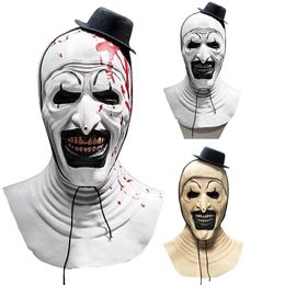 Art The Clown Mask Terrifier Cosplay Costume Terror Masks Full Face Halloween Carnival Party Adults 240122