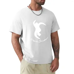 Men's Polos Moving Shadow Cursive Logo T-Shirt Boys White T Shirts Vintage Clothes Anime Mens Cotton