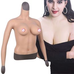 Costume Accessories Fake Bosom Prostheses Silicone Forms with Arm for Men Crossdresser Realistic Breast Cancer Large Size Transgender D Cup